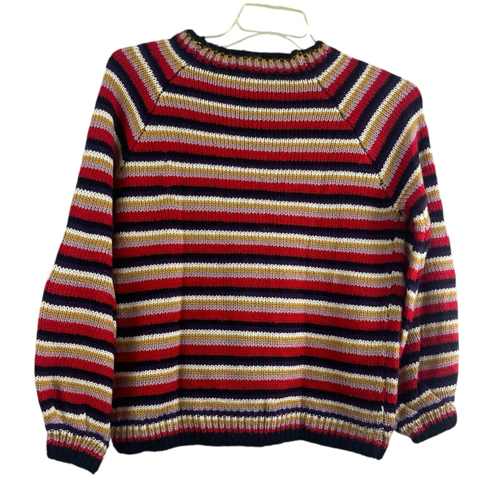 So Perla Mohair blend striped knit sweater W/bell sleeves. Sizes M & Sm - Picture 6 of 13